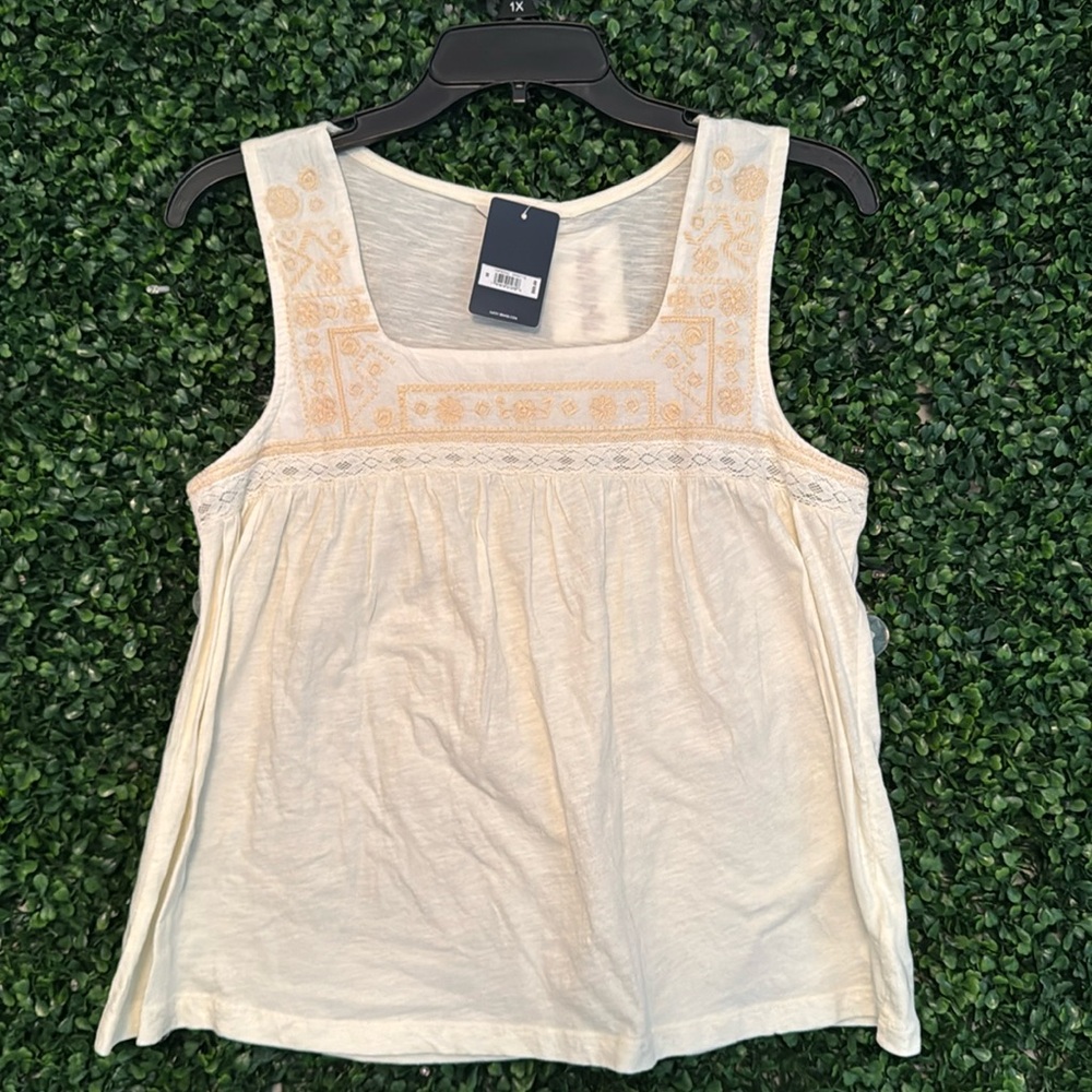 Lucky Brand sleeveless peasant style tank
